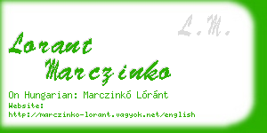 lorant marczinko business card